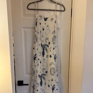VRG GRL Printed Maxi Dress | Size 6 | Abstract Graphic Print